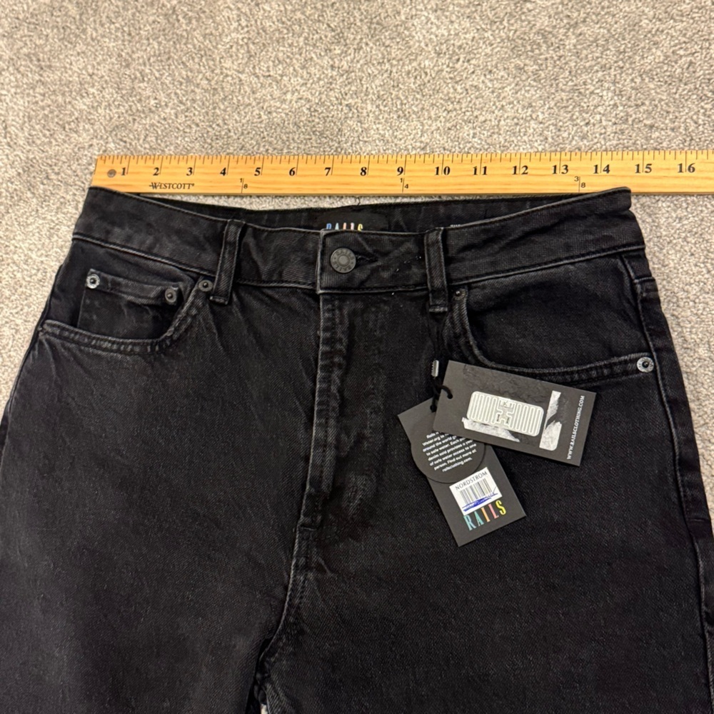Rails The Sunset High Rise Slim Flare Jeans Black Size 28 NWT - Picture 10 of 12